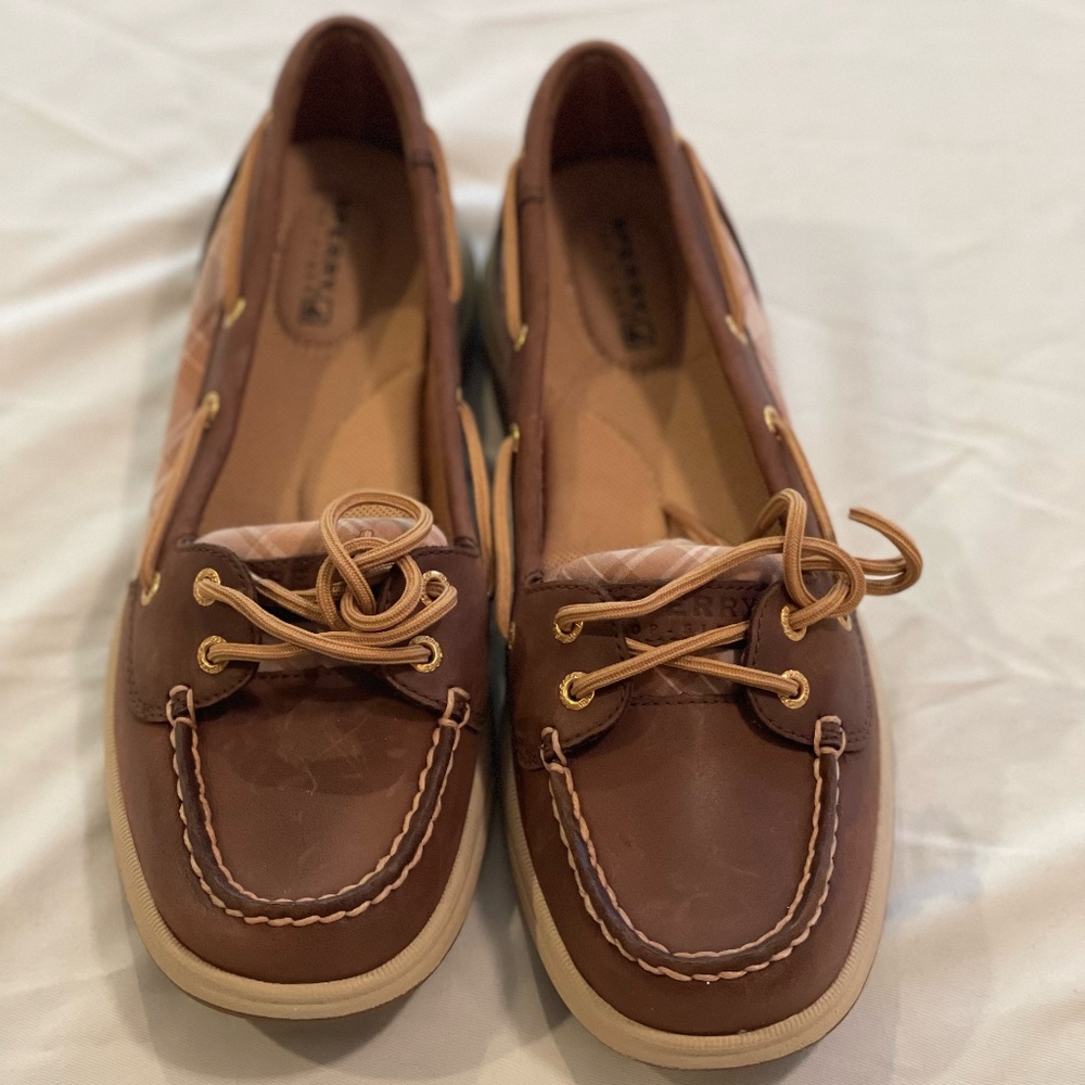 Brown and Tan Top-Sider Leather Sperrys
